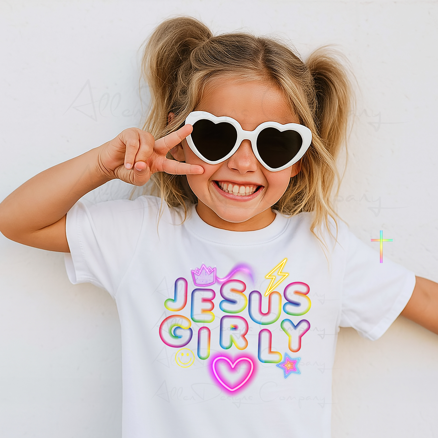 Jesus Girly Shirt|Christian Girl Tee|Faith Based Kids Shirt|Trendy Christian Graphic Tee|Cute Rainbow Jesus Shirt|Girls Church Outfit