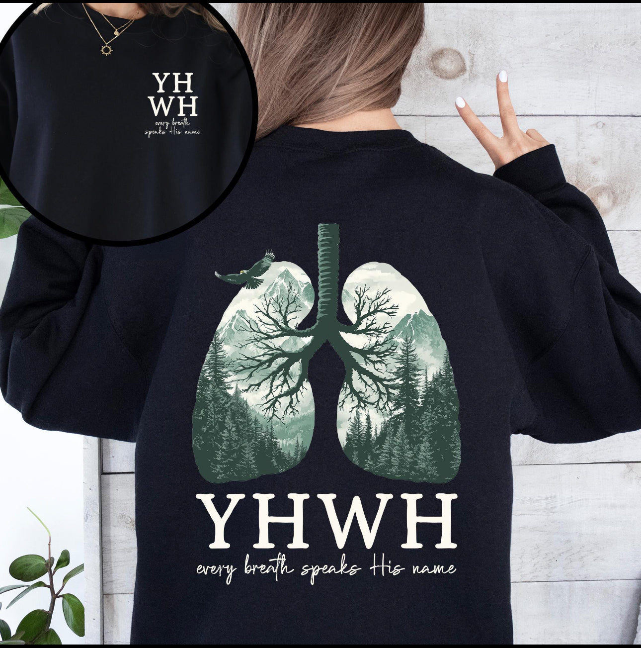 YHWH Lungs | Christian T-Shirt | Sweatshirt Yahweh | Jesus Shirt