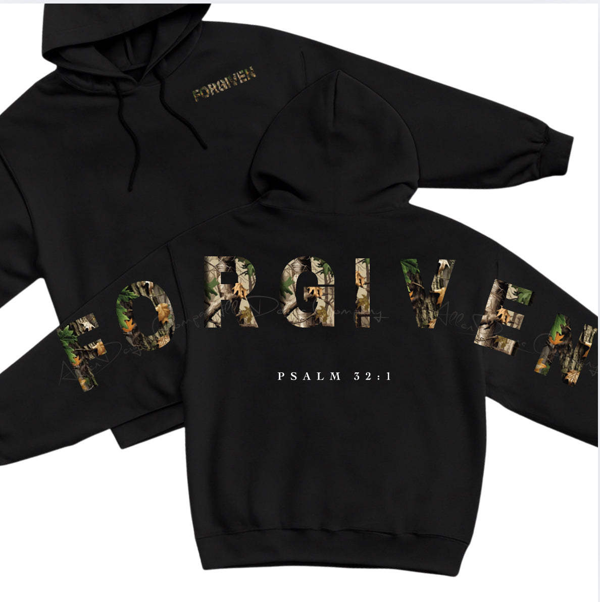 Camo Forgiven Hoodie | Hunting Sweatshirt | Faith Shirt | Christmas Gift | Religious Present | Jesus Apparel | Christian
