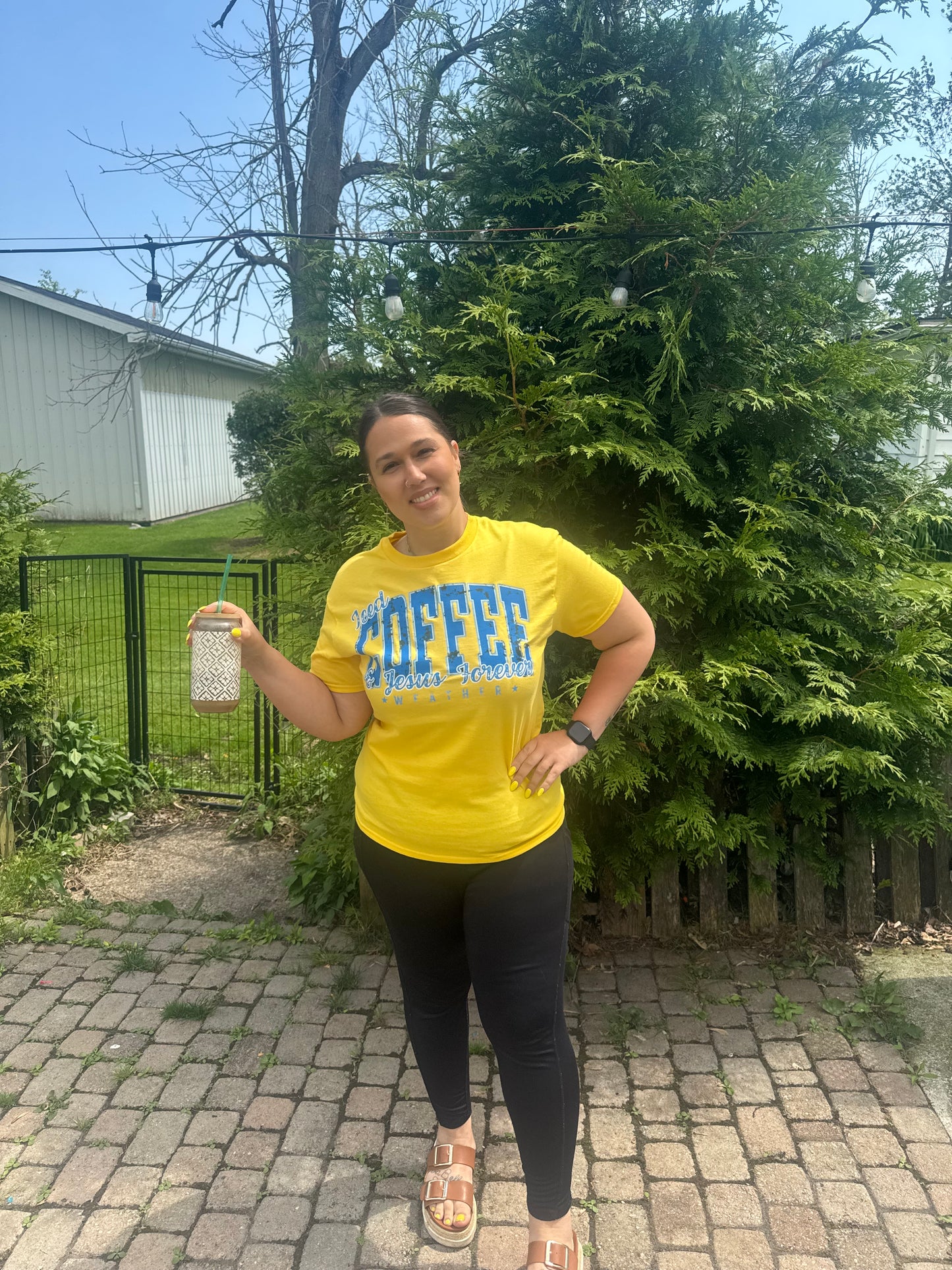 Iced Coffee & Jesus Forever Weather T-shirt