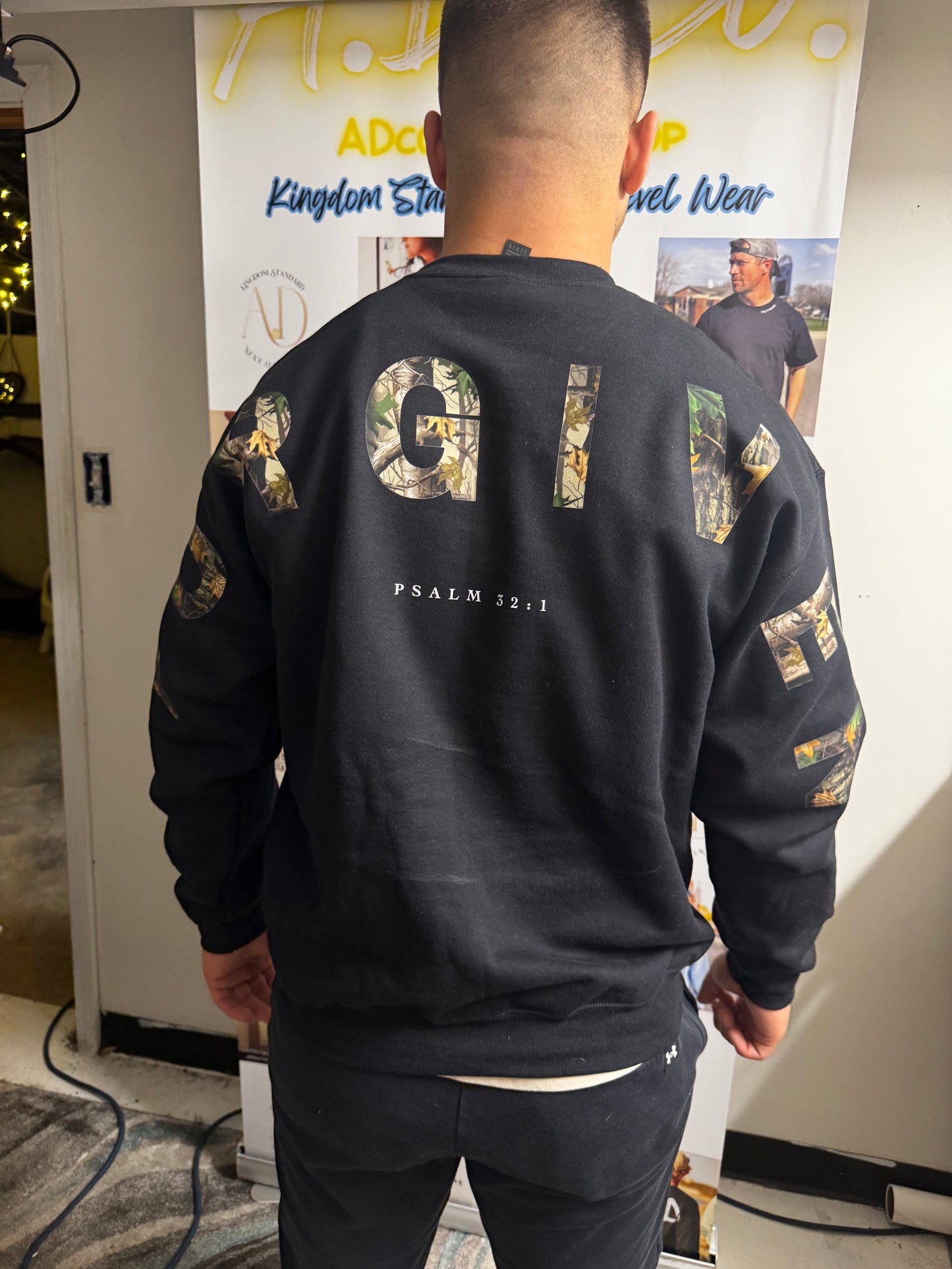 Camo Forgiven Hoodie | Hunting Sweatshirt | Faith Shirt | Christmas Gift | Religious Present | Jesus Apparel | Christian