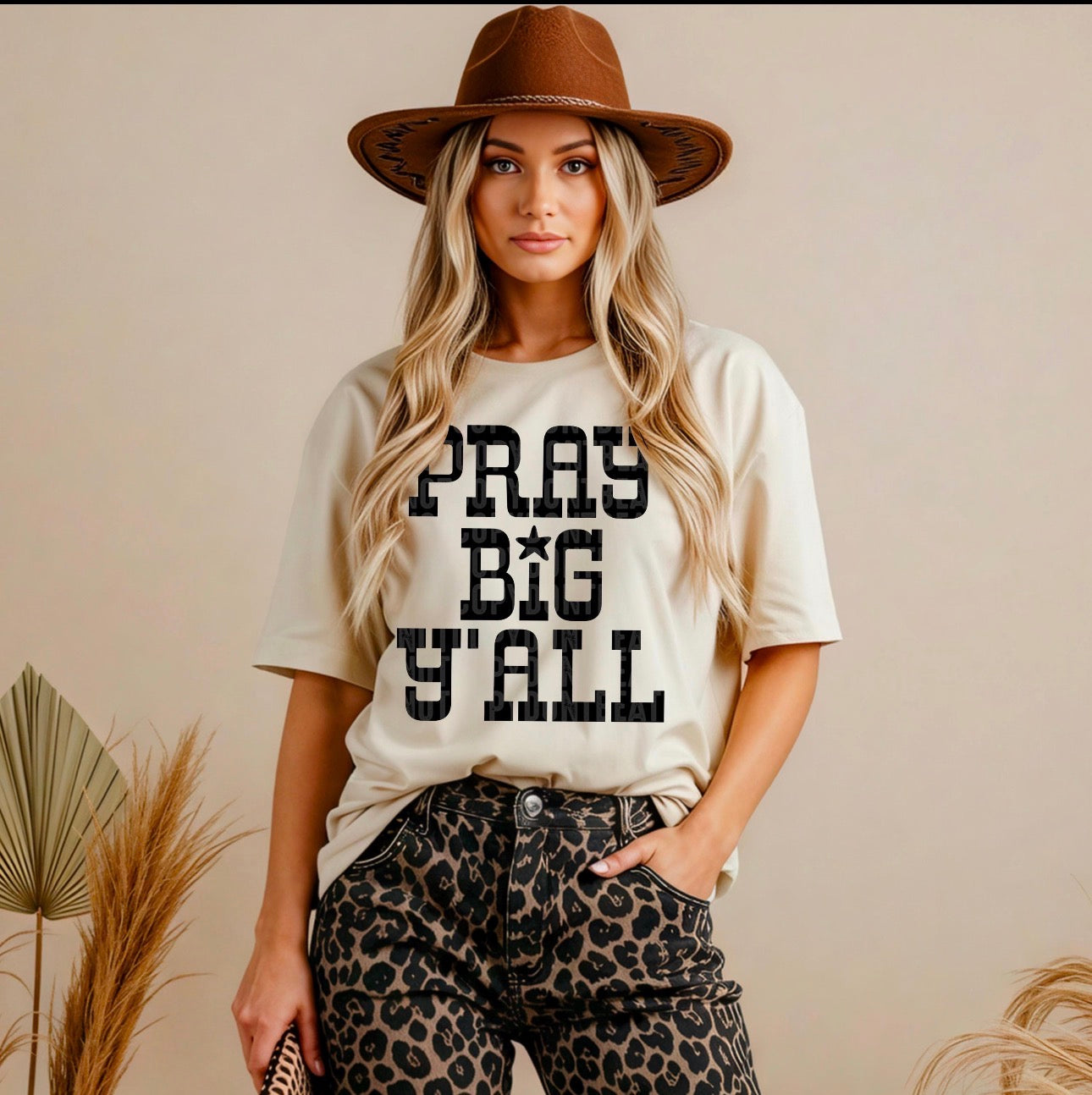 Pray Big Yall Shirt | Country Shirt | Southern Girl Shirts | Jesus Shirts | Gospel Tee | Church outfits | Color Sand