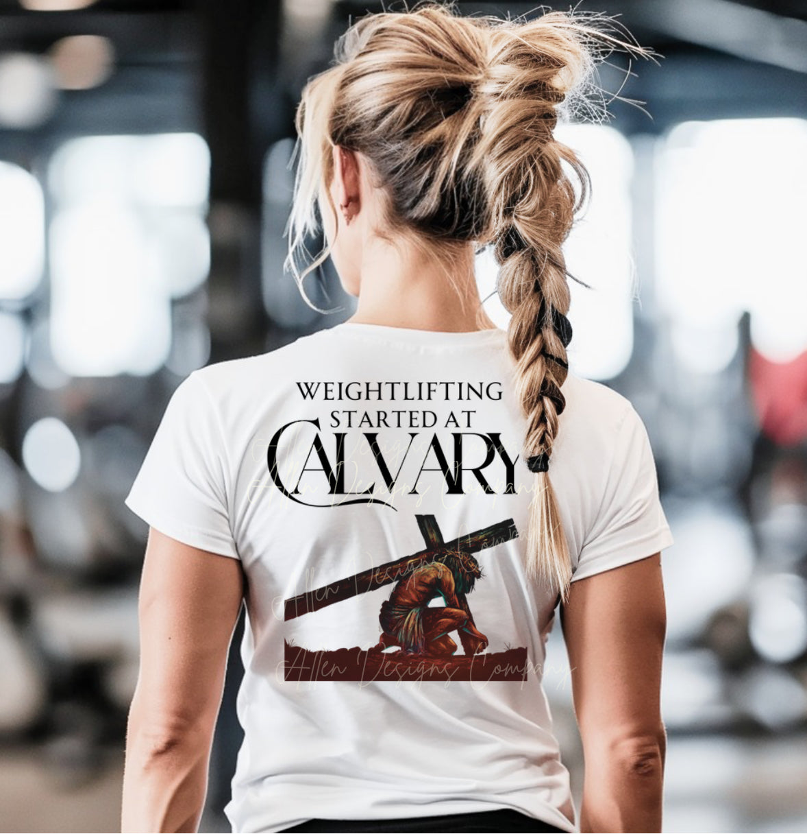 Weightlifting Started at Calvary | Jesus Shirt | Crucifixion Shirt | Christian Shirt | Pump Cover
