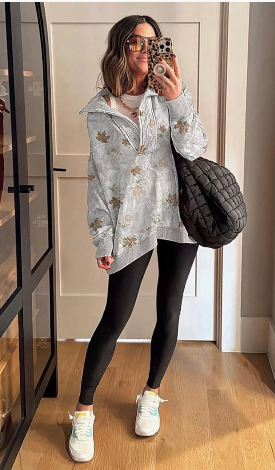 Covered by Grace Shirt – Ephesians 2:8 Christian Camo Tee, Faith Based Apparel, Scripture Shirt, White Camo with Brown Leaves