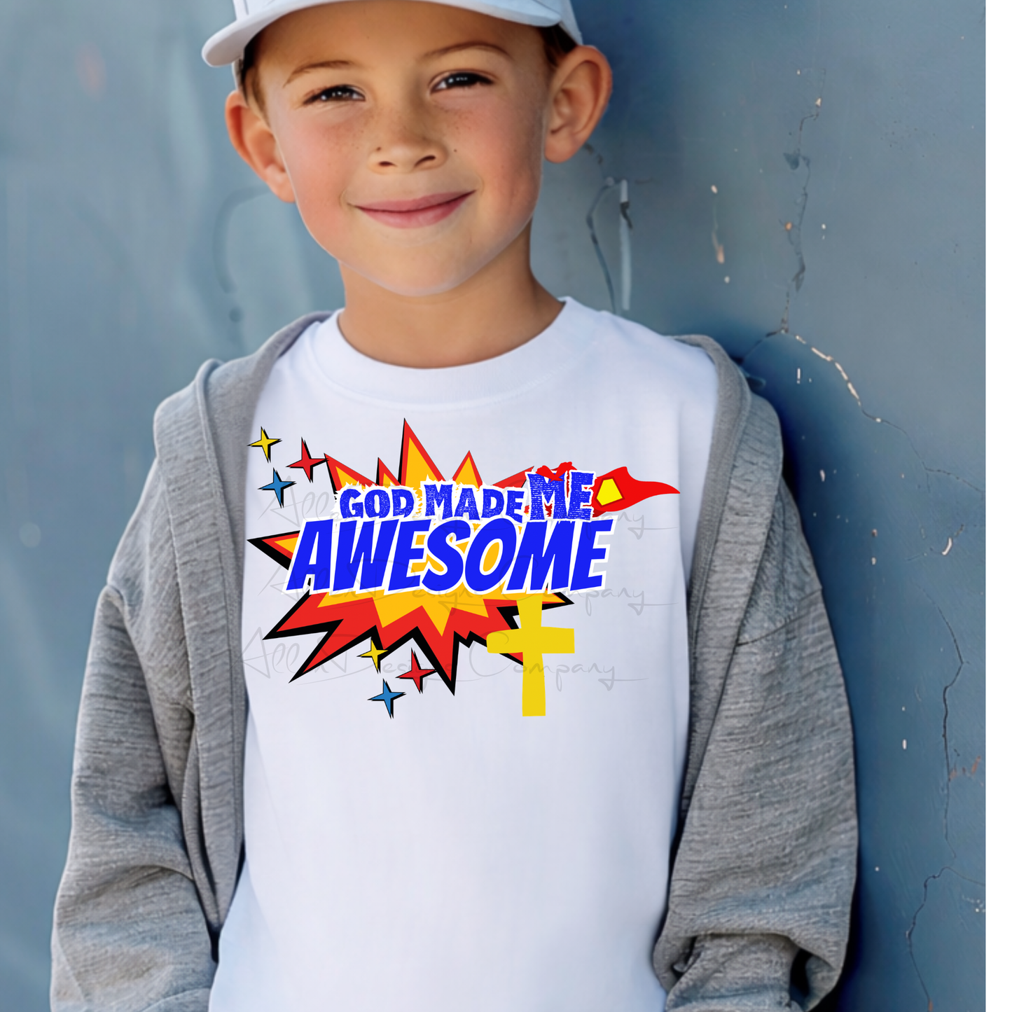 God Made Me Awesome Kids T-Shirt | Christian Youth Tee