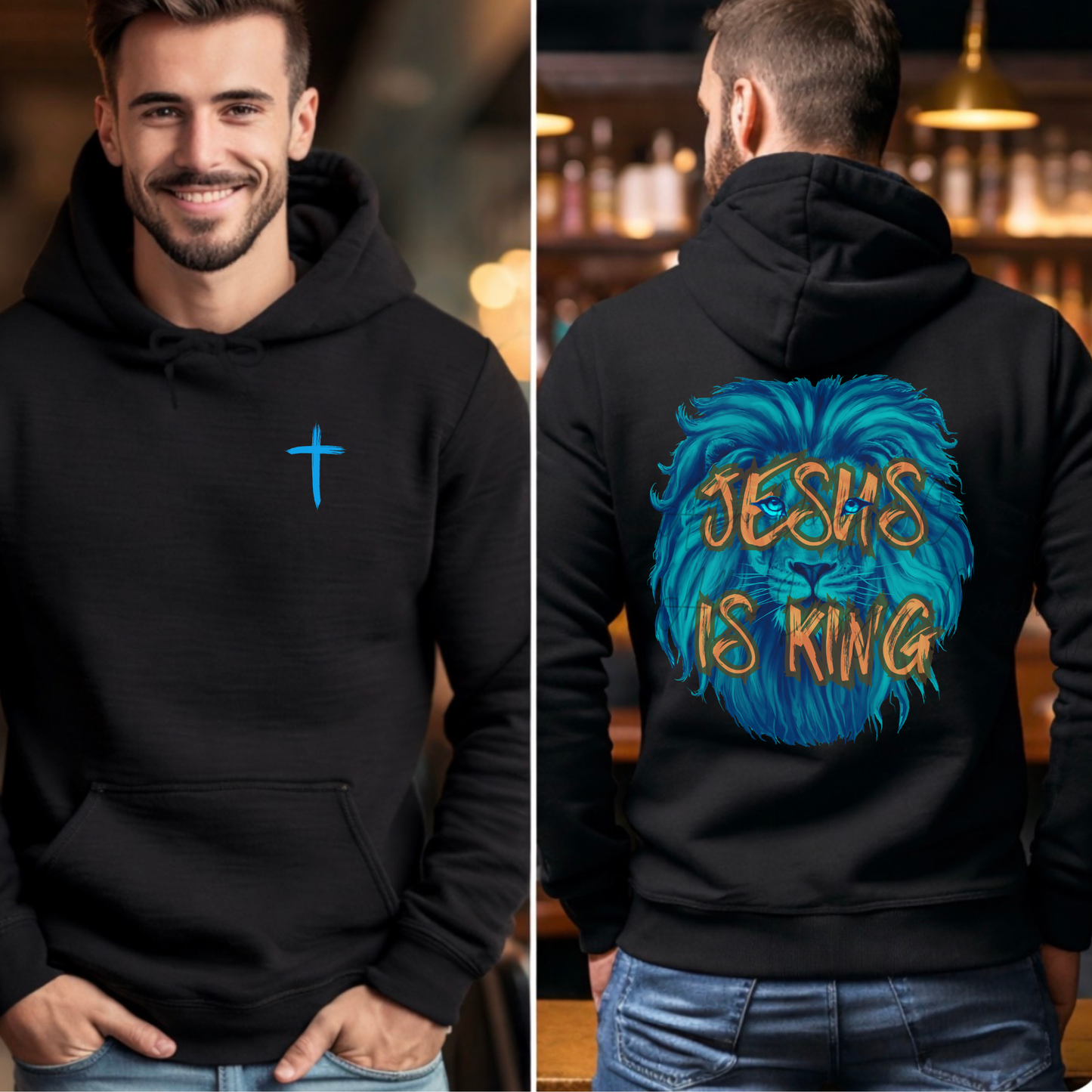 Jesus is King T-Shirt | Sweatshirt | Lion Hoodie | Religious Streetwear | Lion of Judah