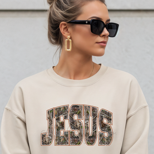 Camo Jesus T-Shirt | Sweatshirt | Hunting | Bible | Christian Apparel | Religious | Christmas Gift