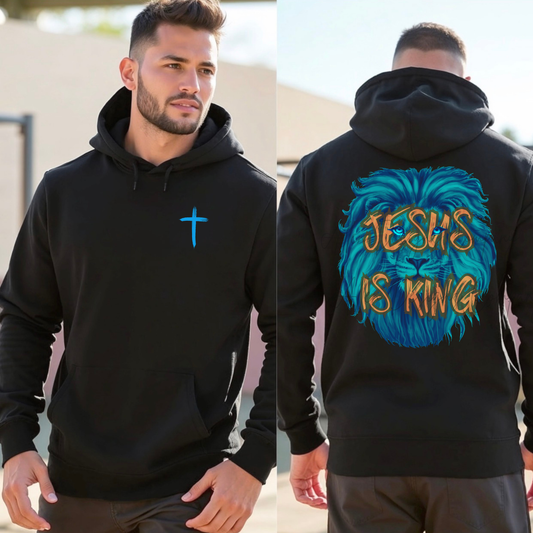 Jesus is King T-Shirt | Sweatshirt | Lion Hoodie | Religious Streetwear | Lion of Judah